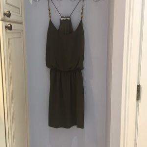 Olive green mini dress